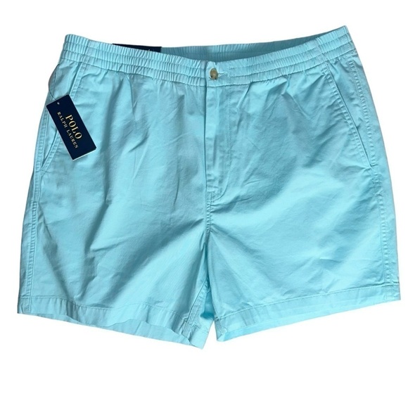 Polo Ralph Lauren Classic Fit 6" Seam Stretch Shorts Soft Aqua Men's NWT - Picture 1 of 6
